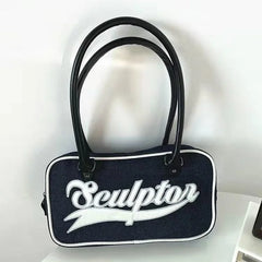 Xiuya Retro Womens Shoulder Bag Casual All-match Travel Fitness Baseball Sports