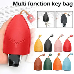 Christmas Elk Pull Type Key Bag PU Leather Key Wallets