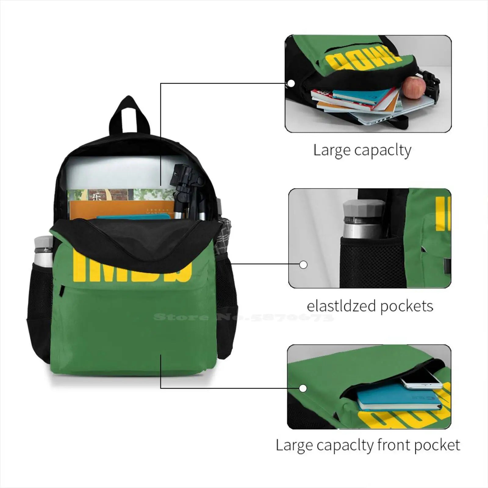XOPK IMD and B Teen College Student Backpack Laptop Travel Bags