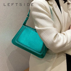 Y2K Style Bling Bling Leather Small Shoulder Side Bags for Women
