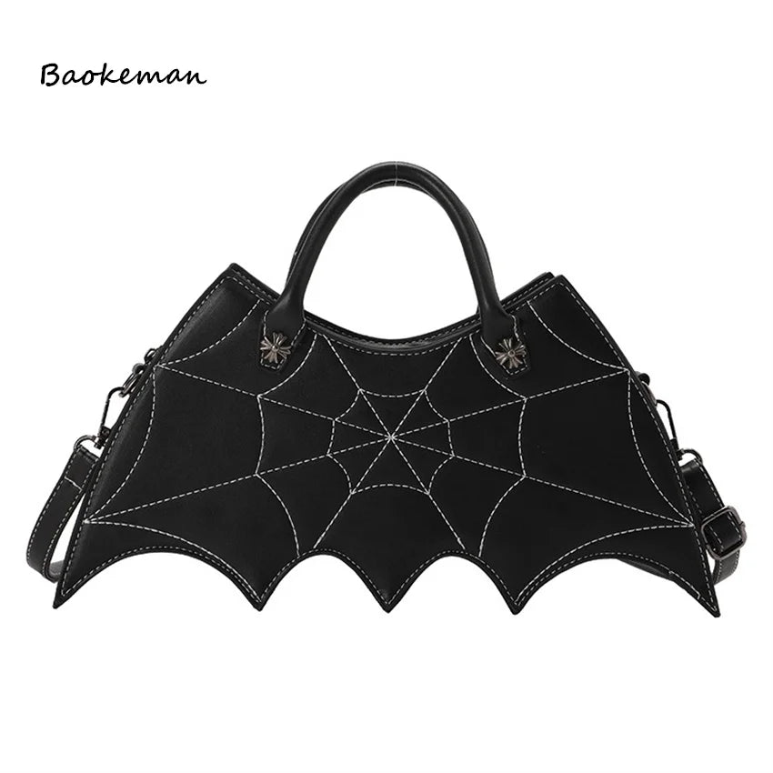 Y2k Dark Cobwebs Tote Handbag Shoulder bag Women Casual Tote Solid Shopping