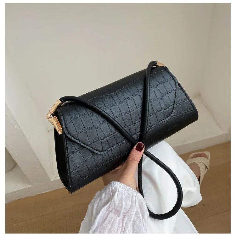 YAOKU Stone Pattern Shoulder Bag Handbags Interior Zipper Pocket