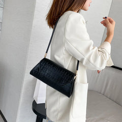 YAOKU Stone Pattern Shoulder Bag Handbags Interior Zipper Pocket