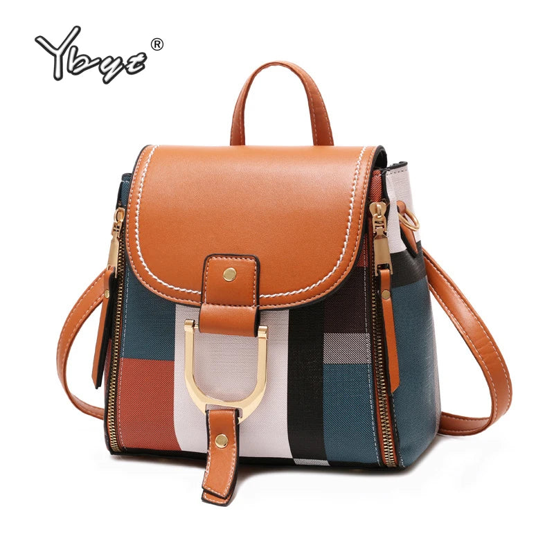 Women Leather Backpack Small School Bag Female Shoulder Crossbody Bag