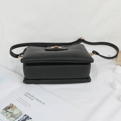 Lychee Pattern PU Leather Messenger Bag for Women with Multi Pockets