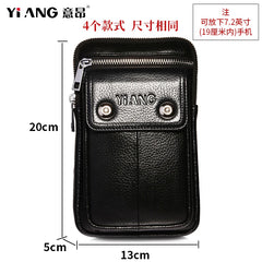 Men's Leather Waist Bag Fanny Pack Shoulder Chest Pouch