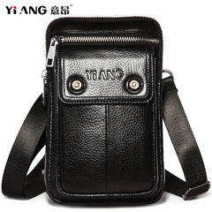 Men's Leather Waist Bag Fanny Pack Shoulder Chest Pouch