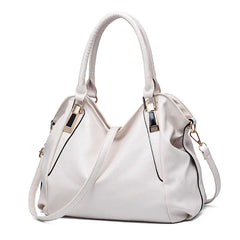 Women Shoulder Bags Solid Top-Handle Handbag PU Leather Tote