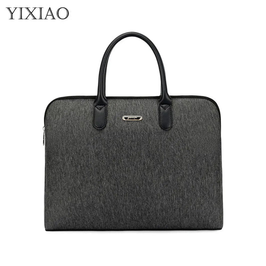 Men's 14-Inch Laptop Briefcase Large Capacity Portfolio Handbag
