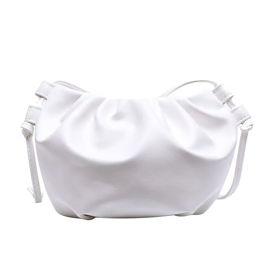 Women Pleated Shoulder Bag Sweet Ladies Casual Handbag Female Clouds Hobo Purse