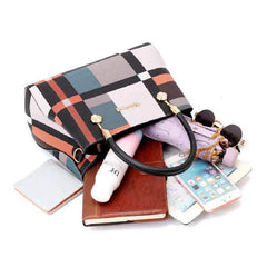 YIZHOHNG Leather Patchwork Women Bags Multifunction Crossbody Handbag