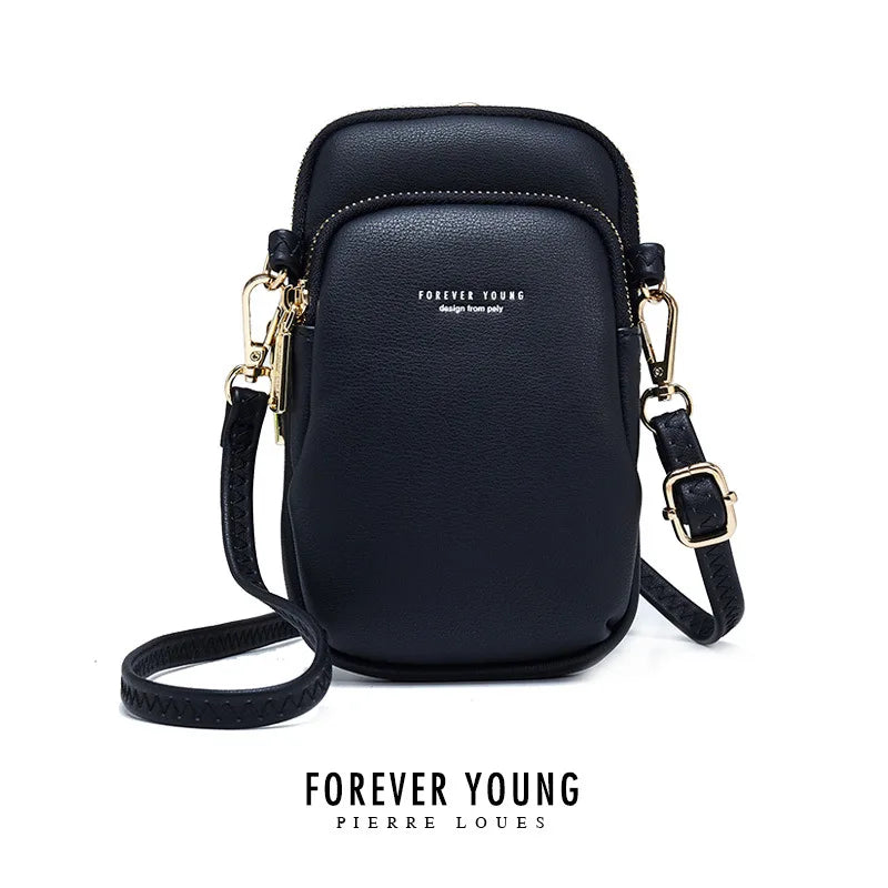 YIZHONG Small Leather Cell Phone Bag Shoulder Bag Chest Bag Crossbody Bags