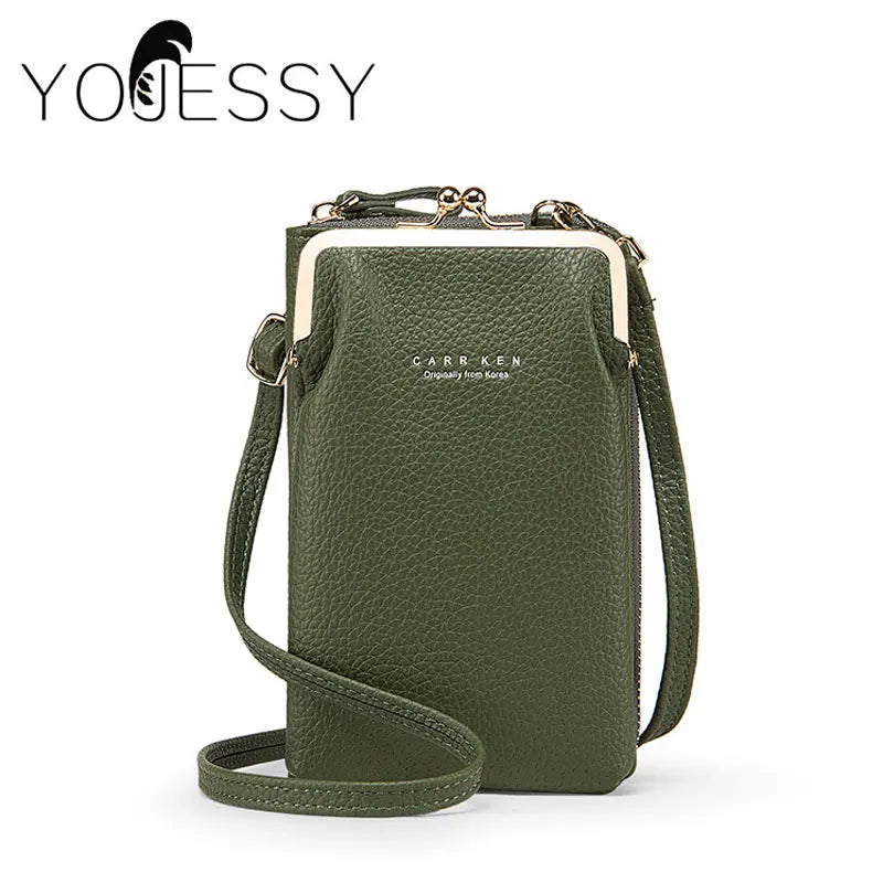 Green Crossbody Cellphone Bag for Women