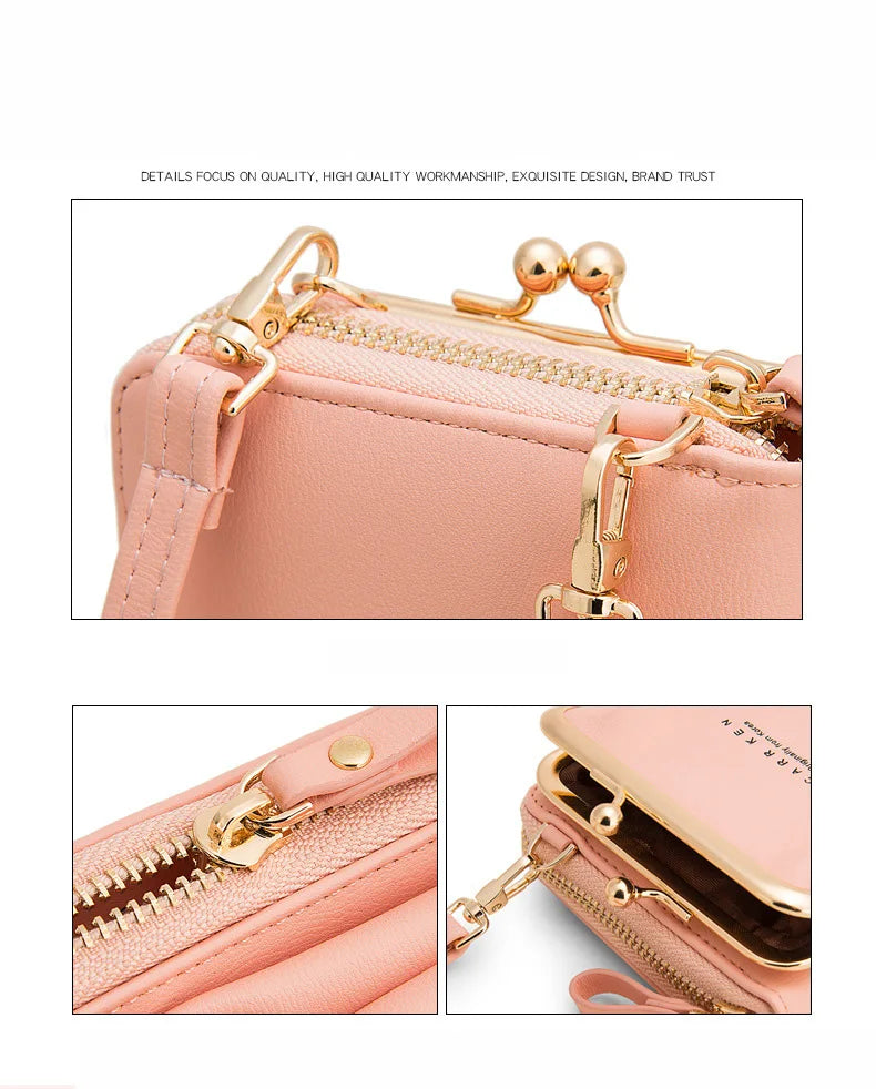 Women Crossbody Bags Purse Messenger Bag Cell Phone Pocket Pu Leather