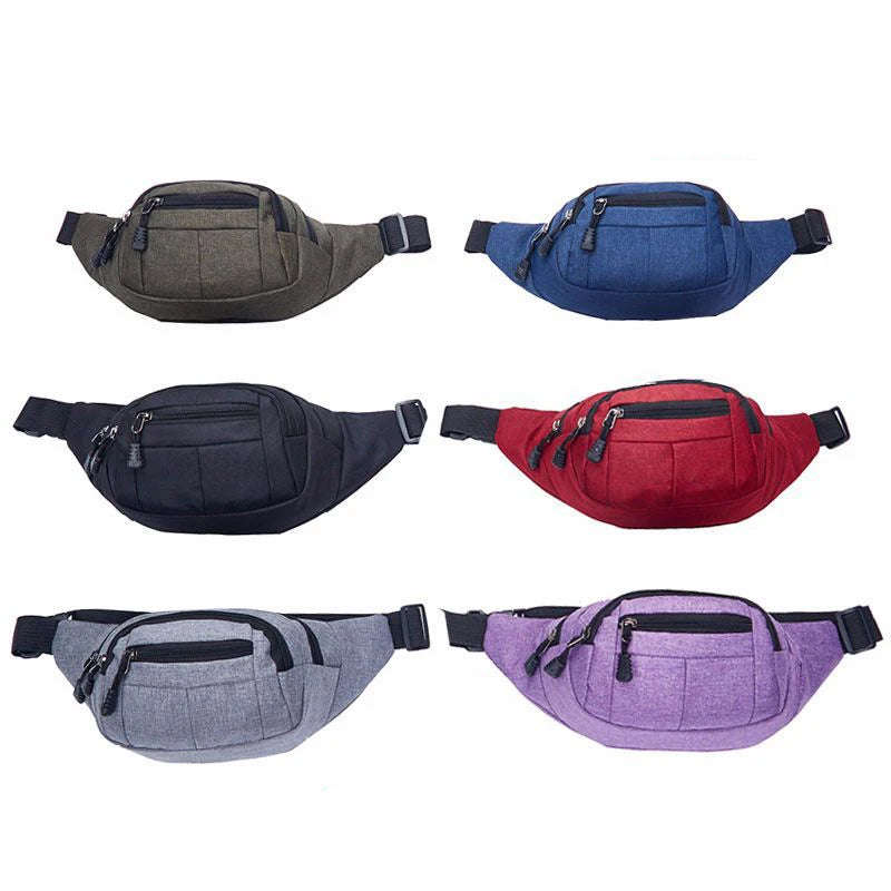 Canvas Waist Bag For Men Women Travel Belt Pouch Chest Pack Phone Bag