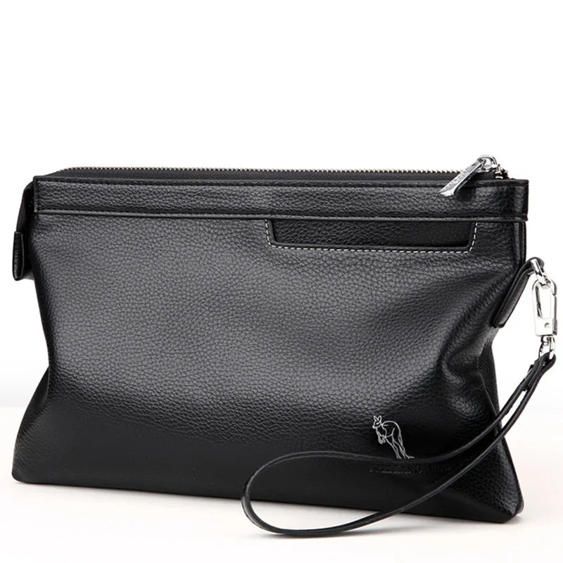 YUES Kangaroo Men's High Cap. Wallet PU Leather Phone Clutch Bag