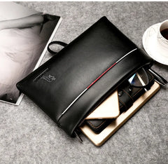 YUES KANGAROO Men Clutch Bag Soft Leather Large Capacity Envelope Wallet