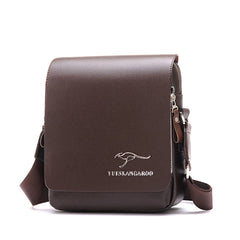 YUES KANGAROO Leather Men Bag Casual Business Mens Messenger Bag Vintage