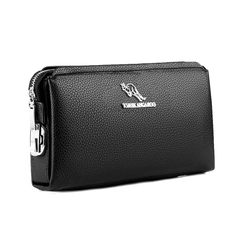 Leather Men Long Wallets Clutch Purse High Capacity Carteira Masculina