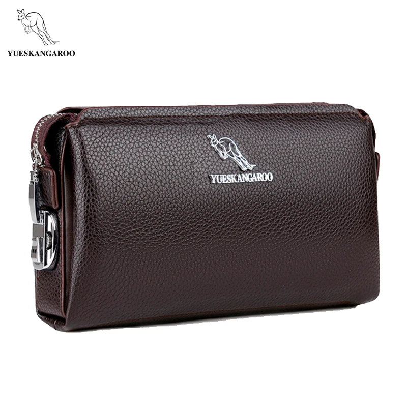 Leather Men Long Wallets Clutch Purse High Capacity Carteira Masculina