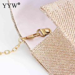 Evening Clutch Purse With Chain Shoulder Bags Women's Party Clutches Sliver Wedd