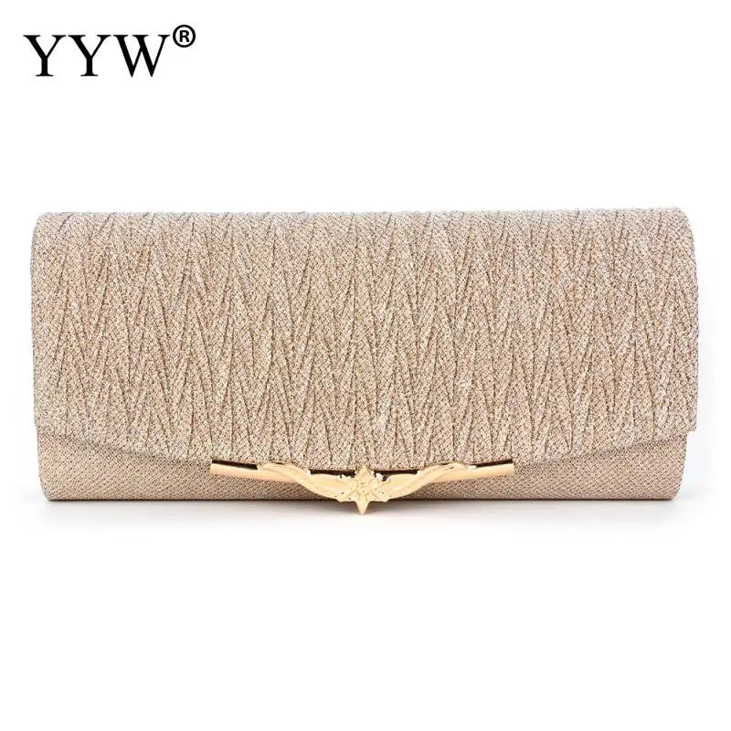 Evening Clutch Purse With Chain Shoulder Bags Women's Party Clutches Sliver Wedd