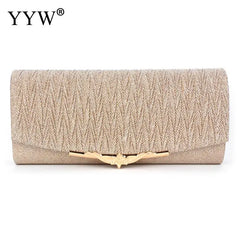 Evening Clutch Purse With Chain Shoulder Bags Women's Party Clutches Sliver Wedd