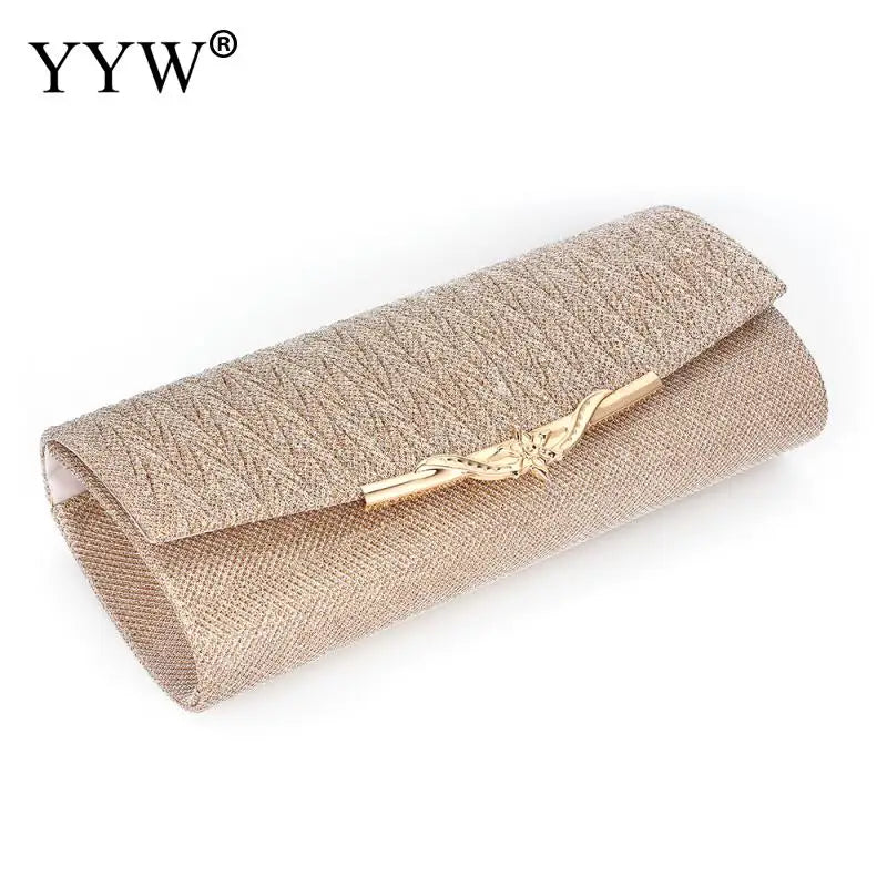Evening Clutch Purse With Chain Shoulder Bags Women's Party Clutches Sliver Wedd