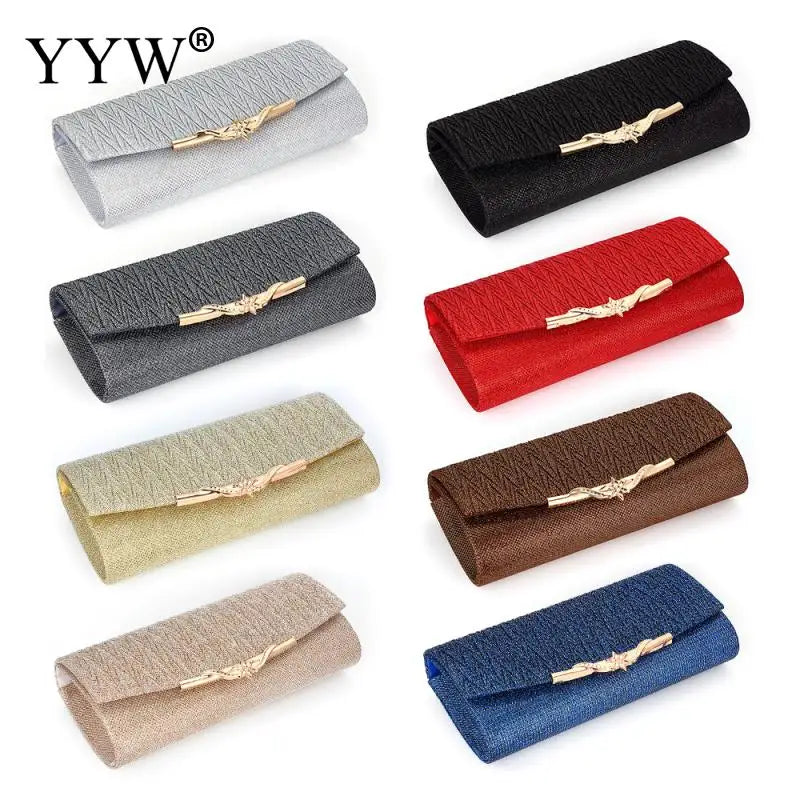 Evening Clutch Purse With Chain Shoulder Bags Women's Party Clutches Sliver Wedd
