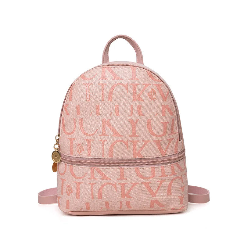 Yaoku Printed Backpack Cross-body Shoulder Bag Casual Shoulder Pu Bag