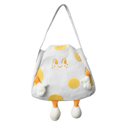 Yellow Cheese Canvas Shoulder Bag Large Capacity Crossbody Bags
