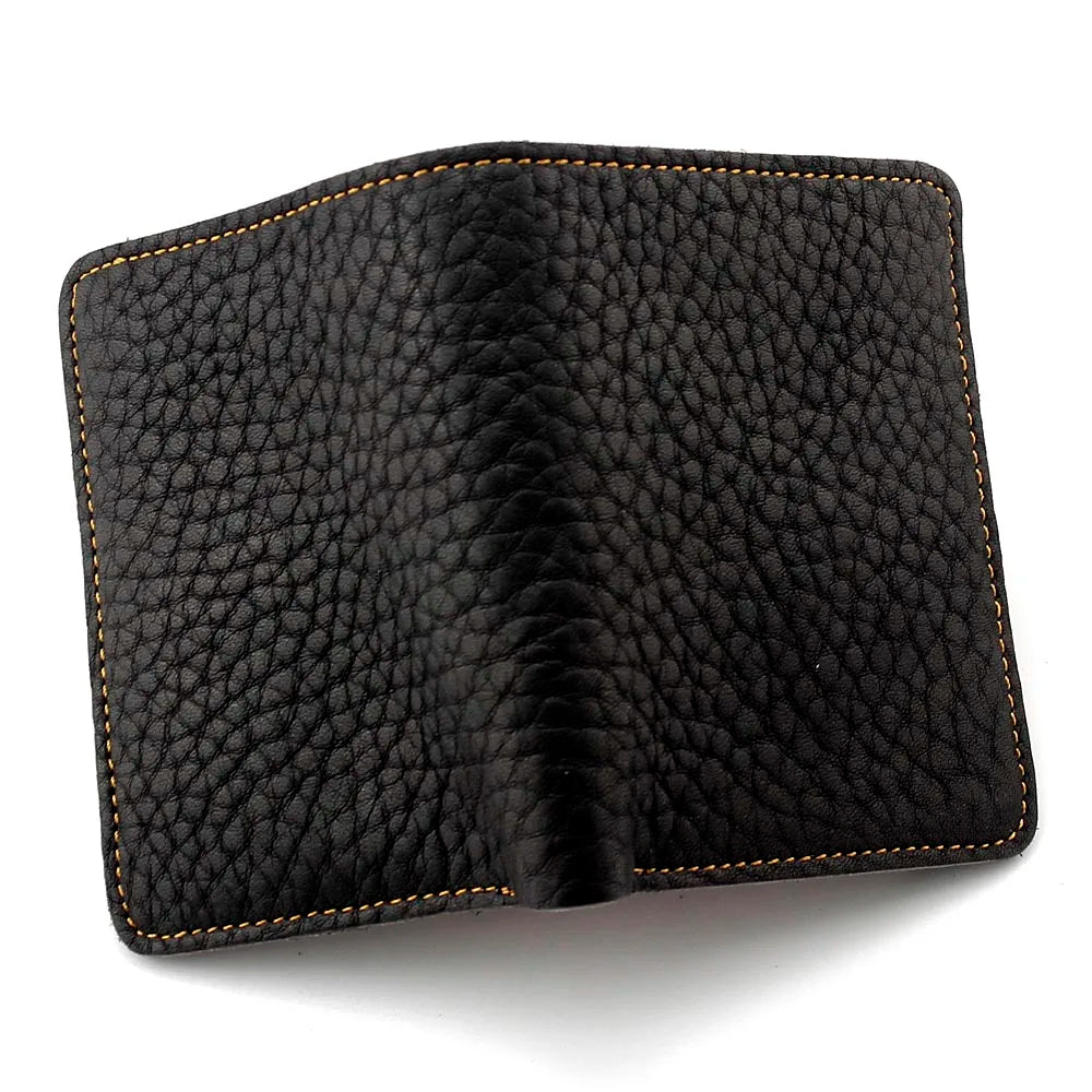 Yellow Stitch Soft Leather Wallet Men Teen Fashion Purse