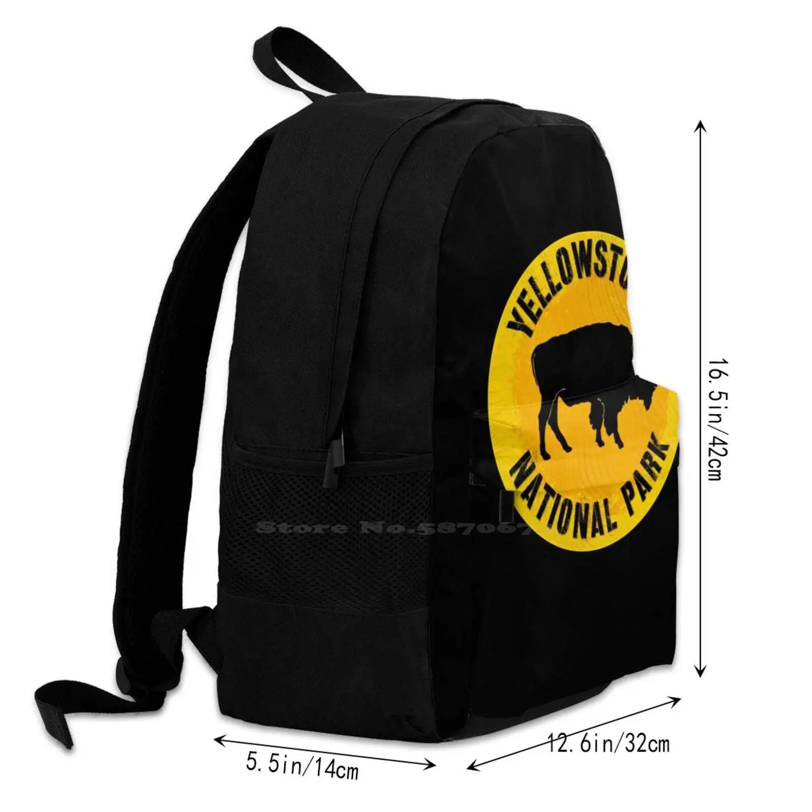 Yellowstone National Park Backpack For Student School Laptop Travel Bag