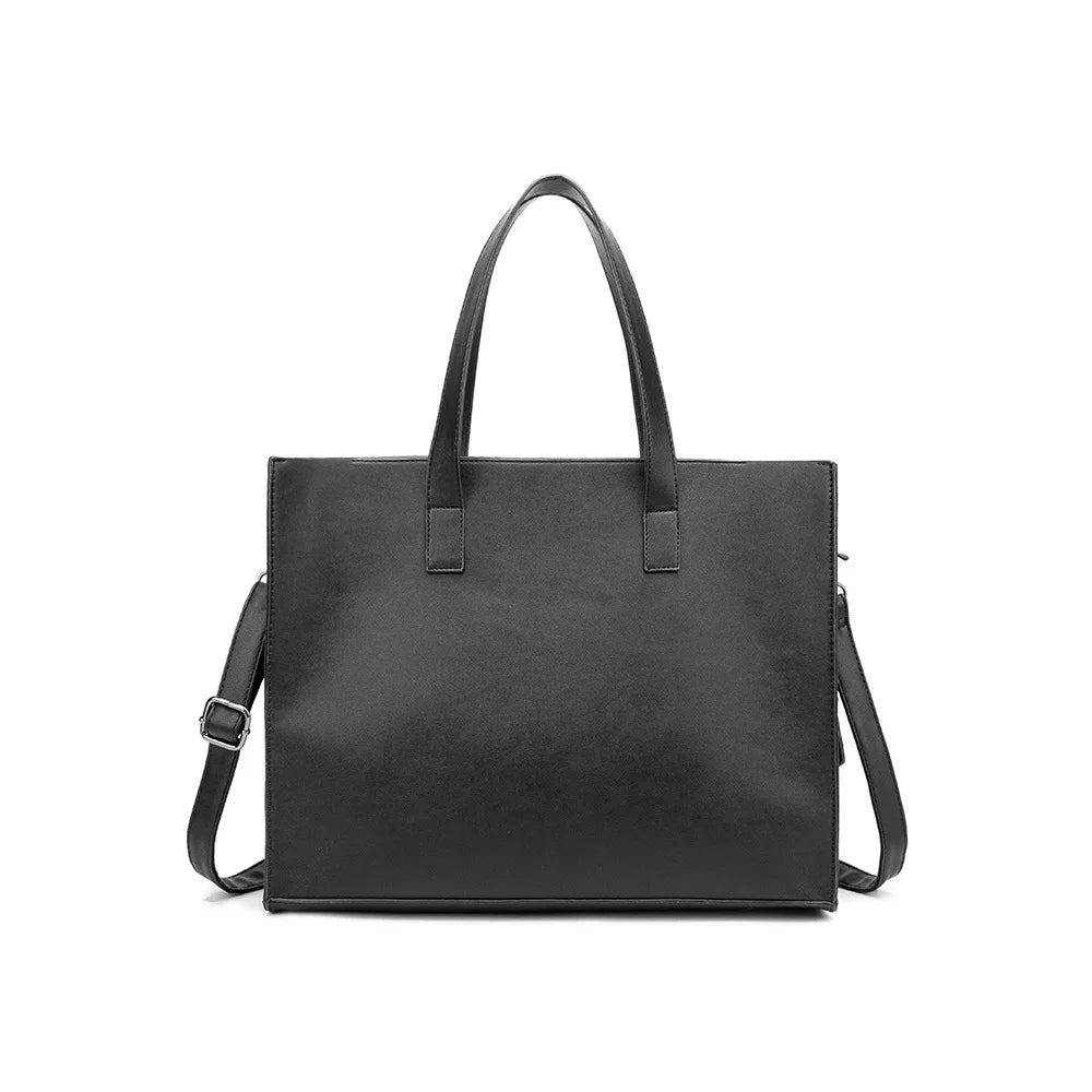 Men's PU Leather Tote Bag Business Handbag Briefcase