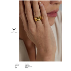 Stainless Steel Minimalist Round Ring 18K PVD Plated