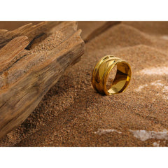 Stainless Steel Minimalist Round Ring 18K PVD Plated