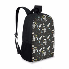 17 Inch Student Backpack Universe Astronaut SpacePlanet Print School Bags