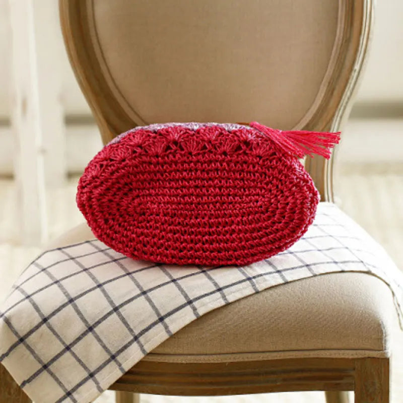Bohemian Straw Bags for Women Beach Handbags Summer Rattan Short Shoulder