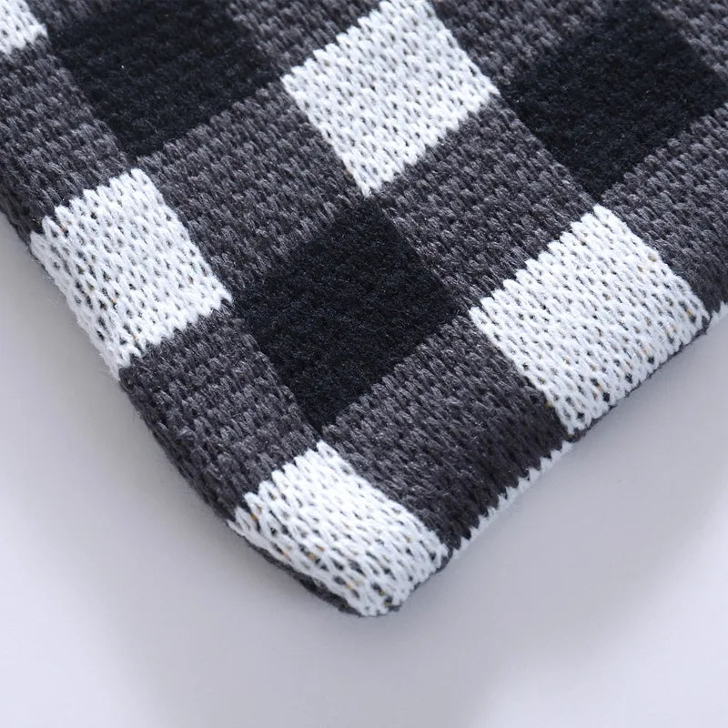 Lattice Woven Shoulder Bags Large Capacity Tote Winter Autumn Big Purses
