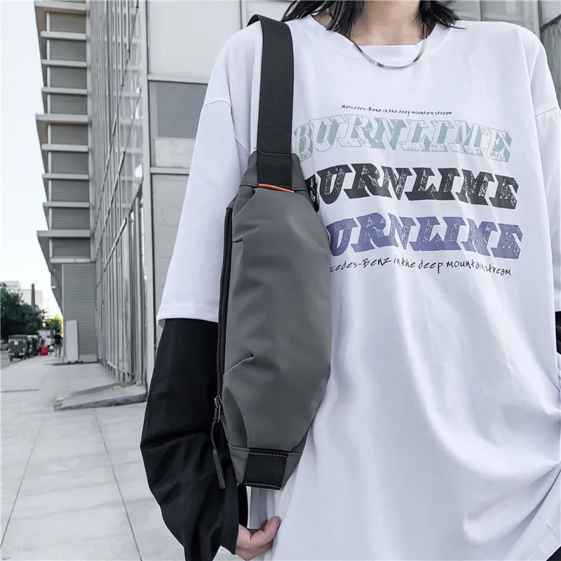 Nylon Chest Bag Messenger Pack All-match Sports Crossbody Bags
