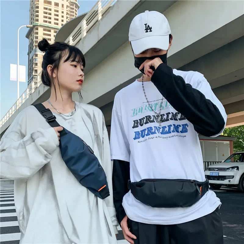 Nylon Chest Bag Messenger Pack All-match Sports Crossbody Bags