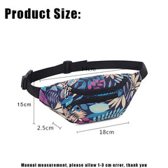 Printed Leaves Waist Bag For Men Women Casual Belt Bags Pouch