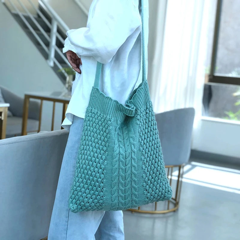 Women's Wool Shoulder Bag Casual Wallet Storage Bags Small Fresh Handbag