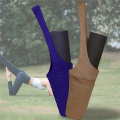 Yoga Mat Bag Cotton Canvas Large Carry Tote Adjustable Shoulder Strap