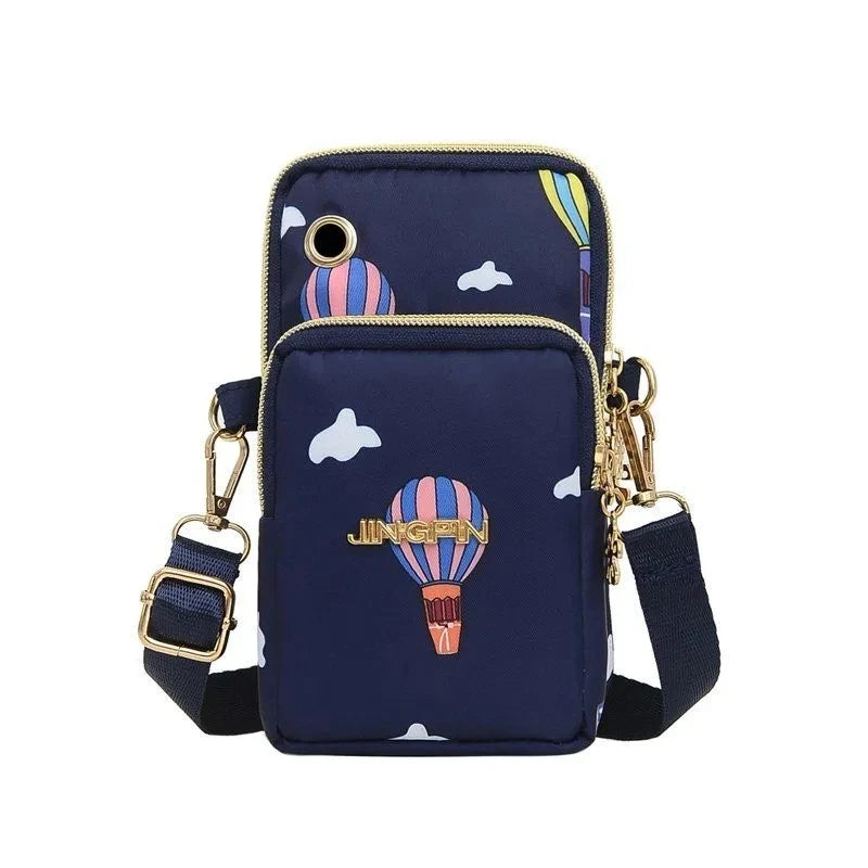 Casual Nylon Mobile Phone Bag Female Lady Crossbody Bag