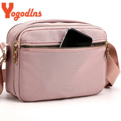 Casual Nylon Shoulder Bag Large Capacity Multifunction Messenger Bag