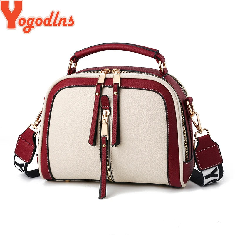 Square Shoulder Bag Women PU Leather Crossbody Chains Lady Purse