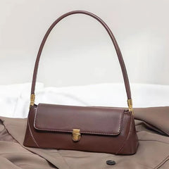 Retro Flap Underarm Bag for Women PU Leather Shoulder Bag Clutch Purrse