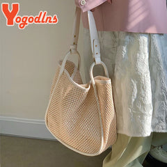 Women's Straw Shoulder Bag Large Capacity Travel Beach Tote