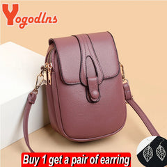 Women's PU Leather Crossbody Shoulder Bag Multi-layer Handbag Purse